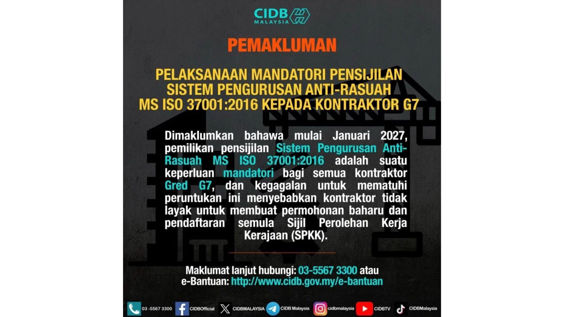 cidb industry update for iso 37001