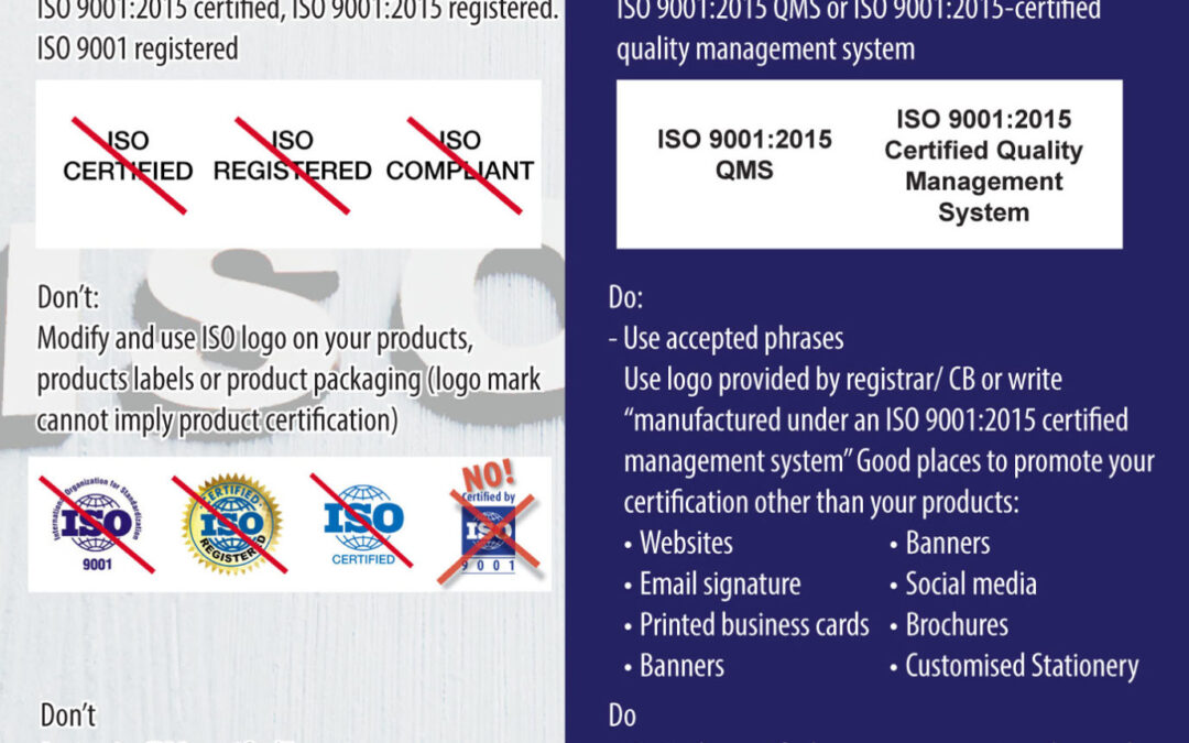 DO’S and DON’TS to promote your ISO certification