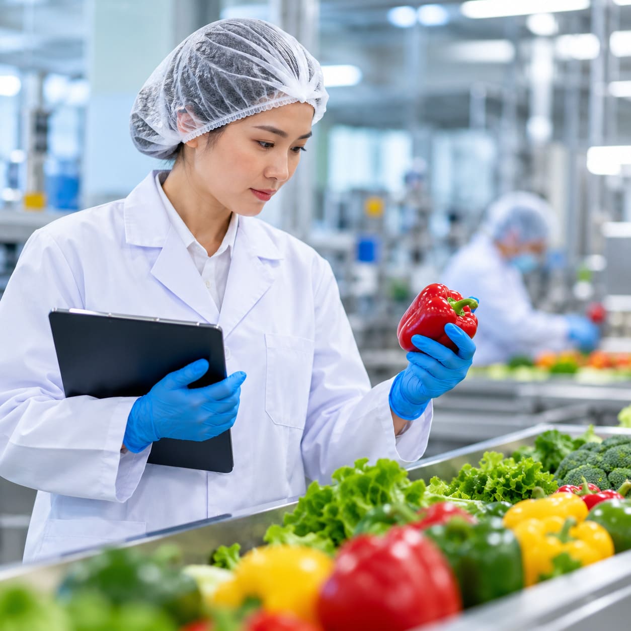 Food Safety Inspector Examining Fresh Produce